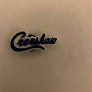 One Piece Crenshaw Shoe Charm Black White